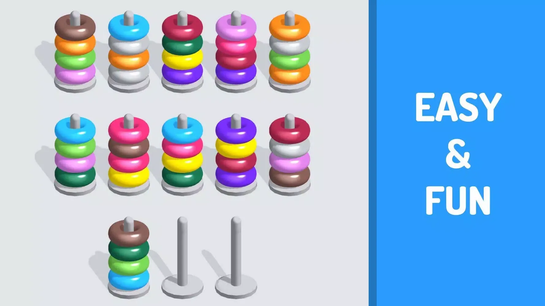 Capturas de pantalla de Sort The Rings - Color Sort