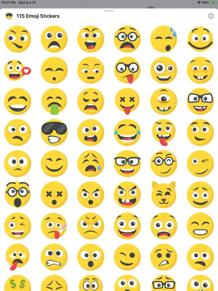 115 Emoji Stickers iPad  スクリーンショット