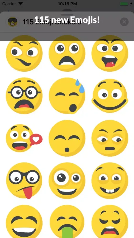 115 Emoji Stickers スクリーンショット