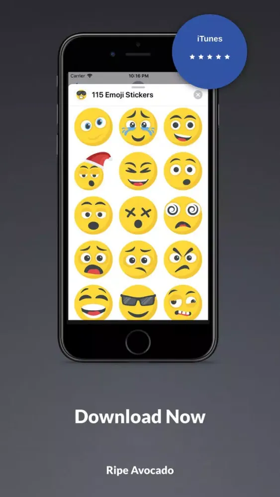 115 Emoji Stickers スクリーンショット