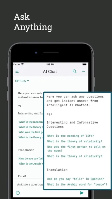 Скриншоты AI Chat : Chatbot AI Assistant