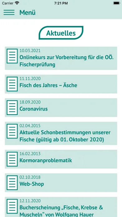 Fische OÖ - Schonbestimmungen Screenshots
