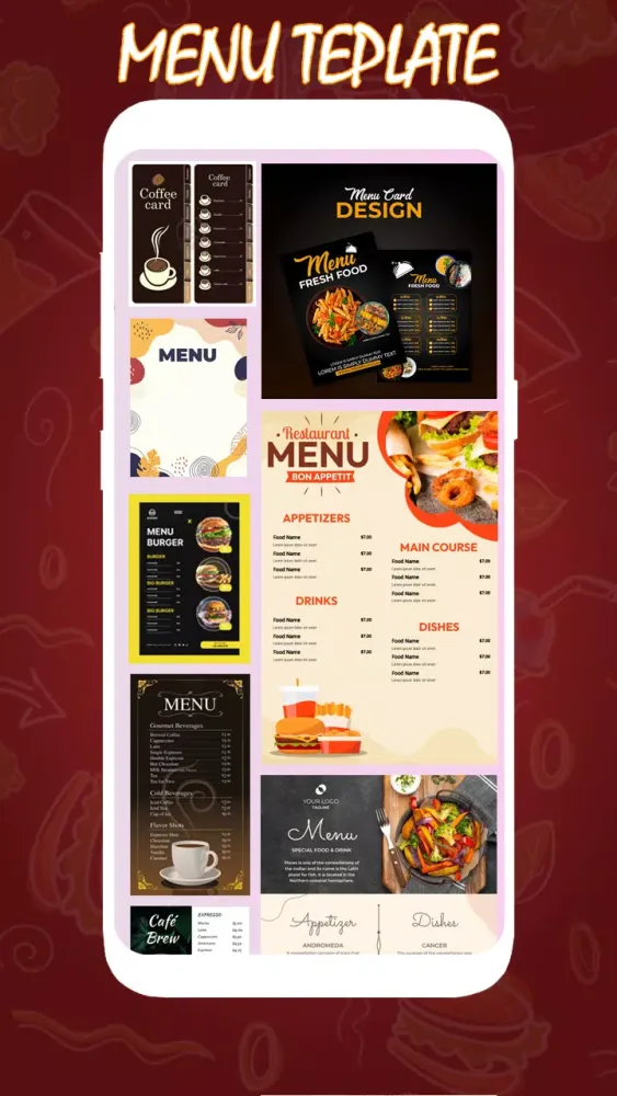 Capturas de pantalla de Menu Maker