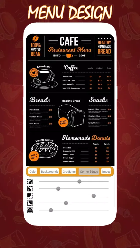 Capturas de pantalla de Menu Maker