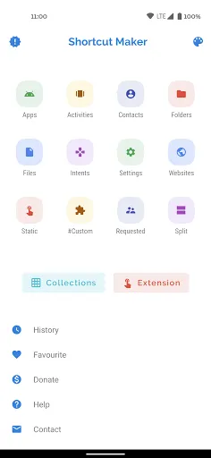 Capturas de tela do Shortcut Maker