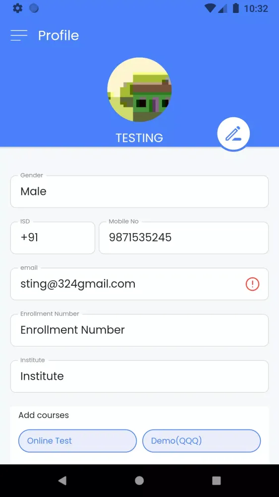 Online Exam Demo应用截图
