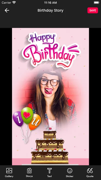 Name & Photo On Birthday Cake 스크린샷