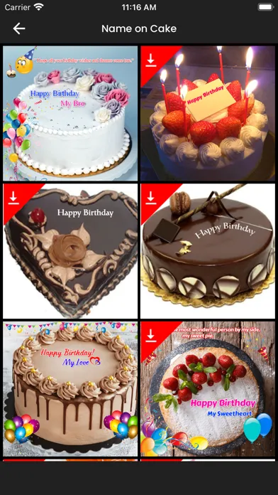 Name & Photo On Birthday Cake 스크린샷