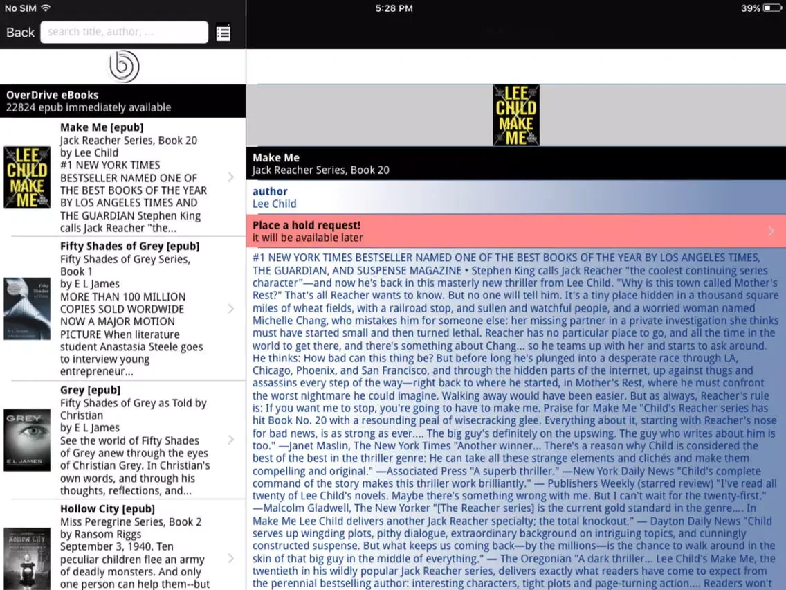 ภาพหน้าจอของ Round Lake Area Library iPad 