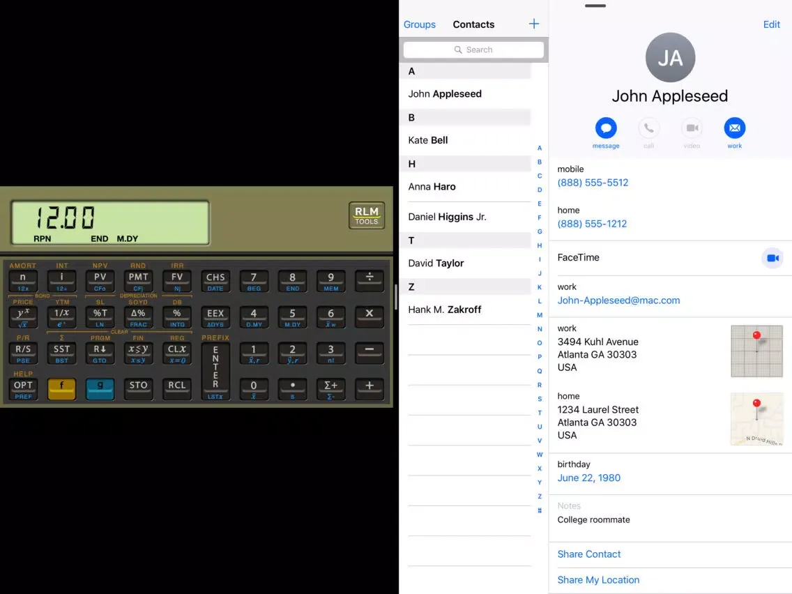 RLM-Fin-CF iPad  Screenshots