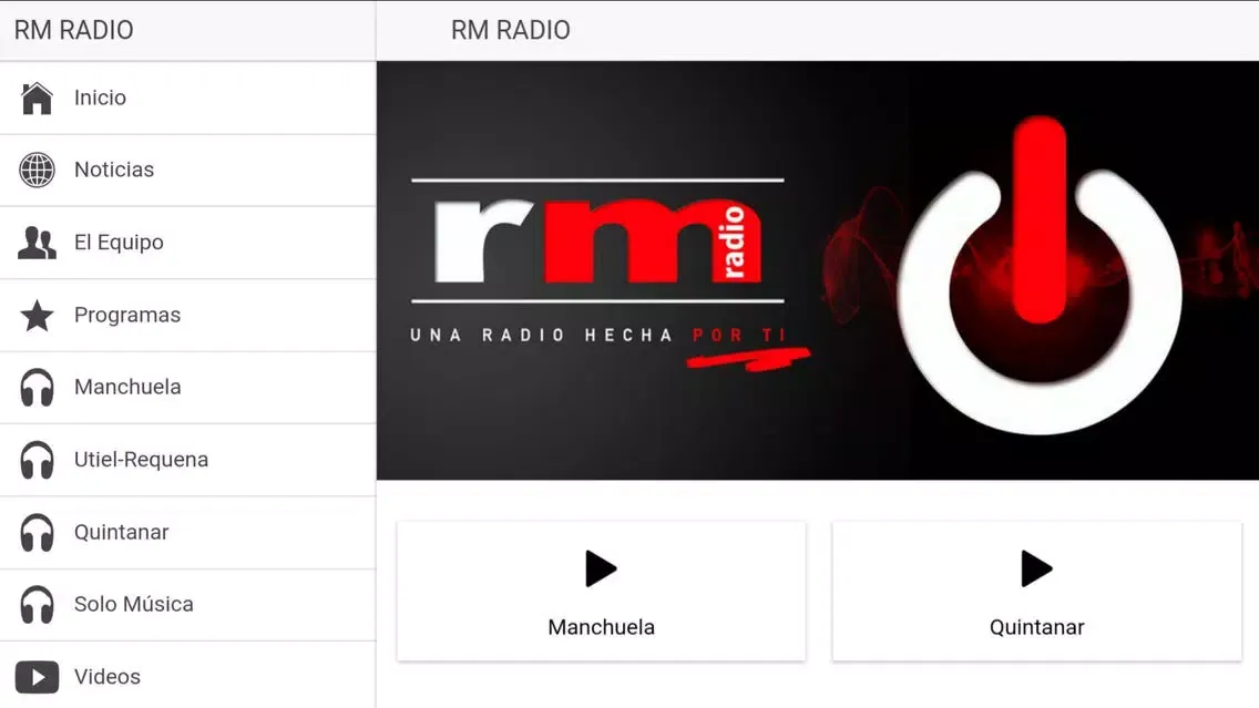 Capturas de tela do RM RADIO
