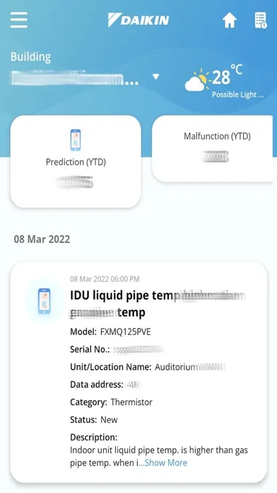 Daikin Remote Monitoring Sys Screenshots