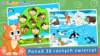 Wesołe zwierzęta - edukacyjne gry układanki,dzieci स्क्रीनशॉट