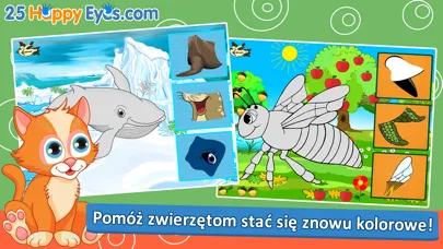 Wesołe zwierzęta - edukacyjne gry układanki,dzieci स्क्रीनशॉट
