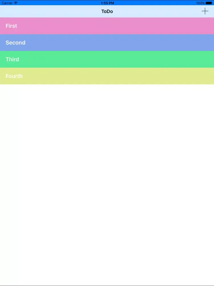 Tangkapan layar Twodo - Todo list iPad 