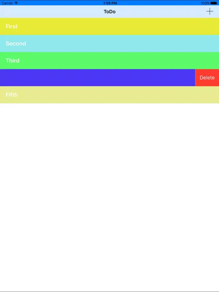 Tangkapan layar Twodo - Todo list iPad 