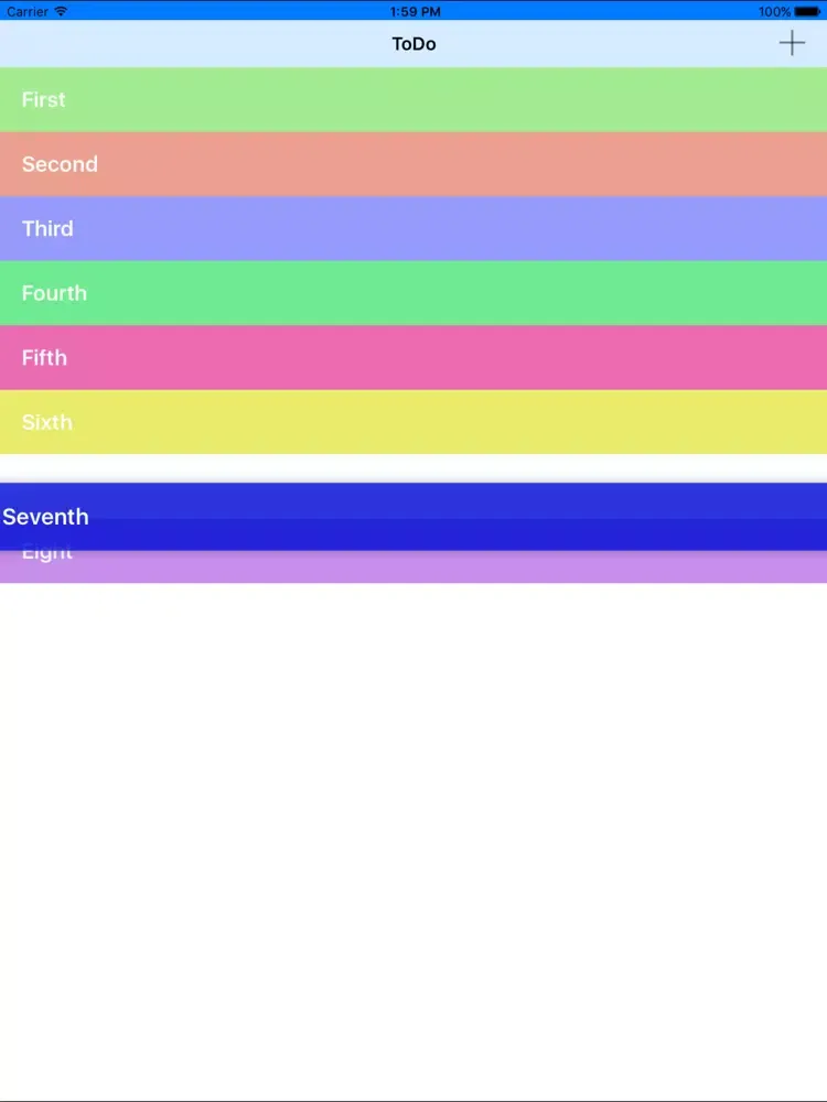 Tangkapan layar Twodo - Todo list iPad 