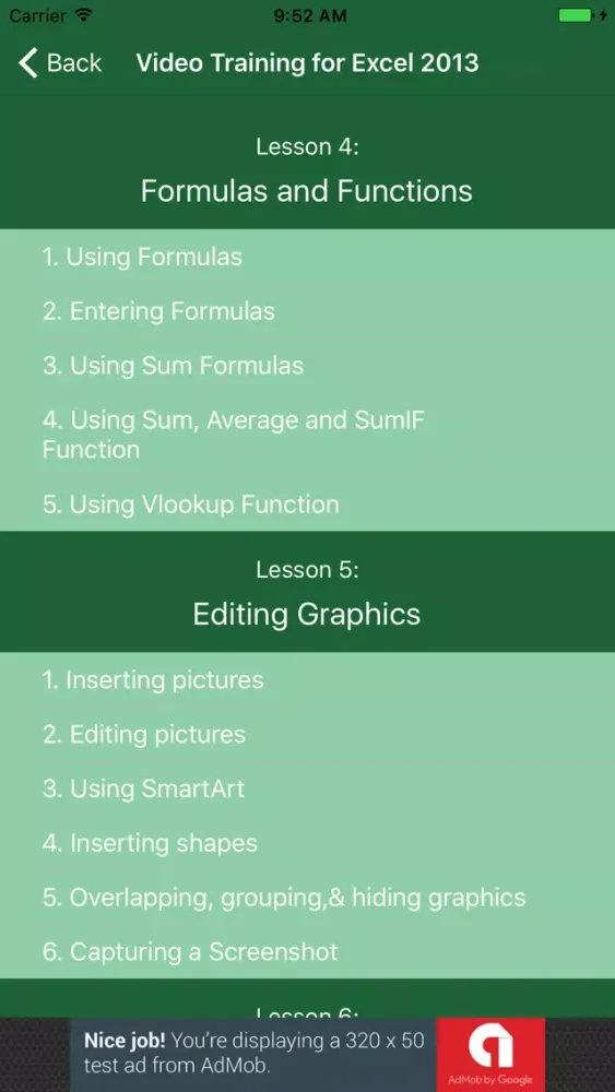 Video Training for Excel 2013 Screenshots