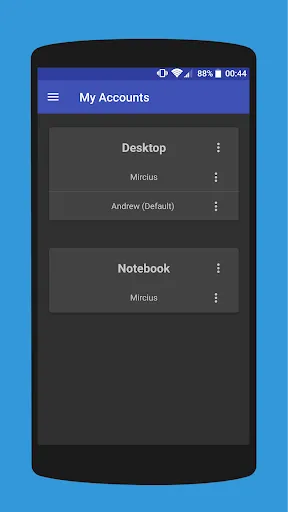 Captures d'écran de Remote Fingerprint Unlock
