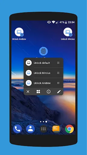 Captures d'écran de Remote Fingerprint Unlock