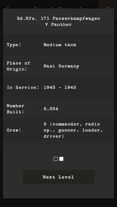 Ảnh chụp màn hình của Guess the World War II Tank