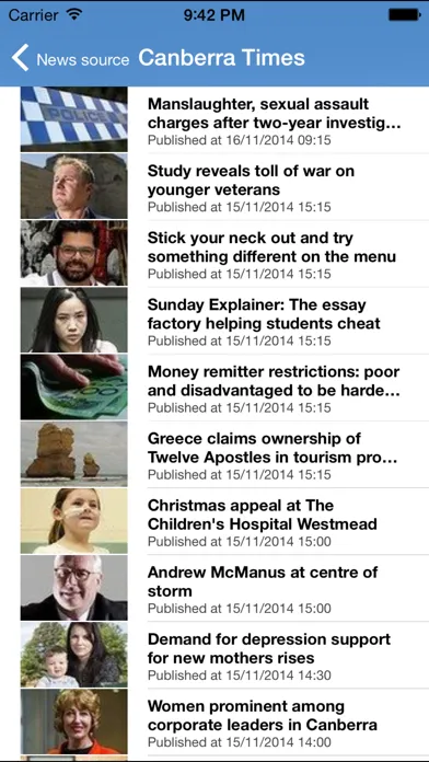 Capturas de pantalla de Australia News Reader