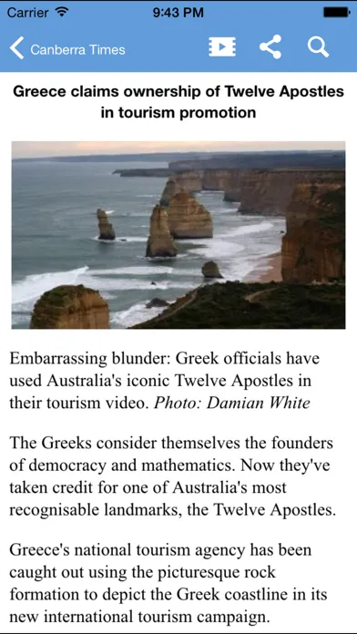 Capturas de pantalla de Australia News Reader