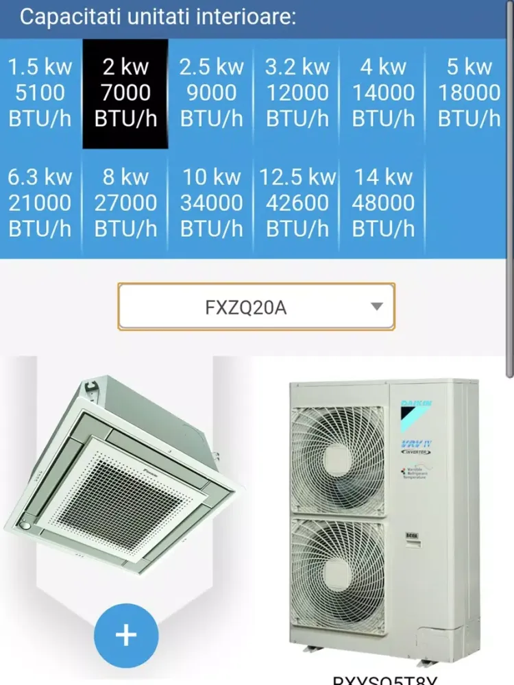 Zrzuty ekranu Daikin VRV Configurator iPad 