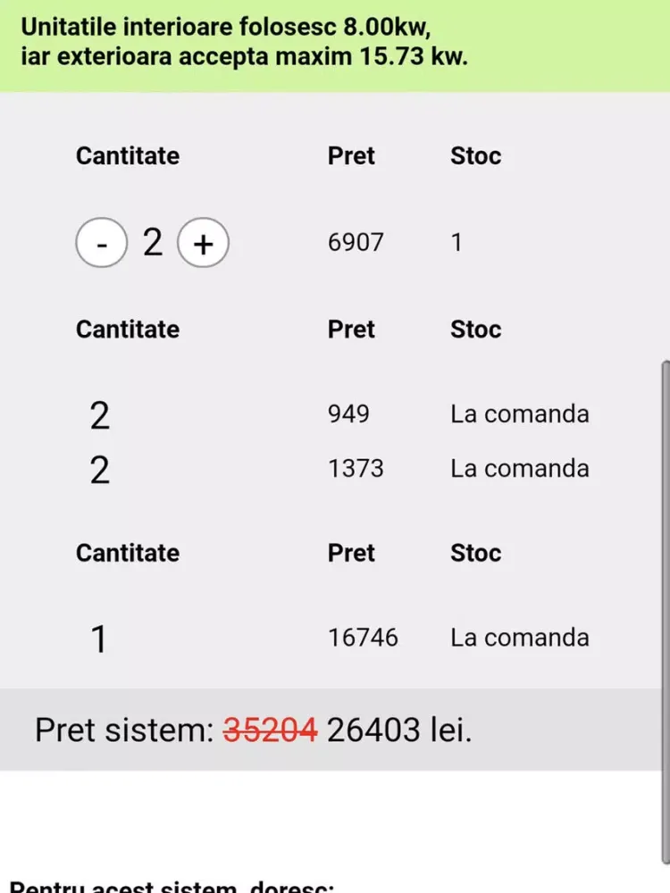 Zrzuty ekranu Daikin VRV Configurator iPad 