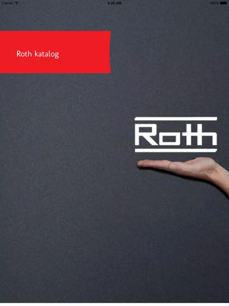 Tangkapan layar Roth katalog iPad 