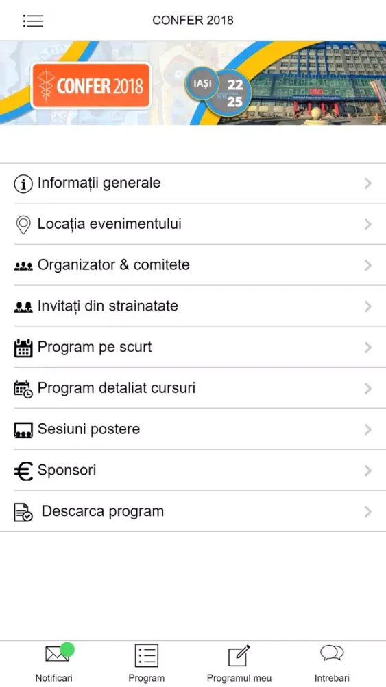 CONFER 2018 Screenshots