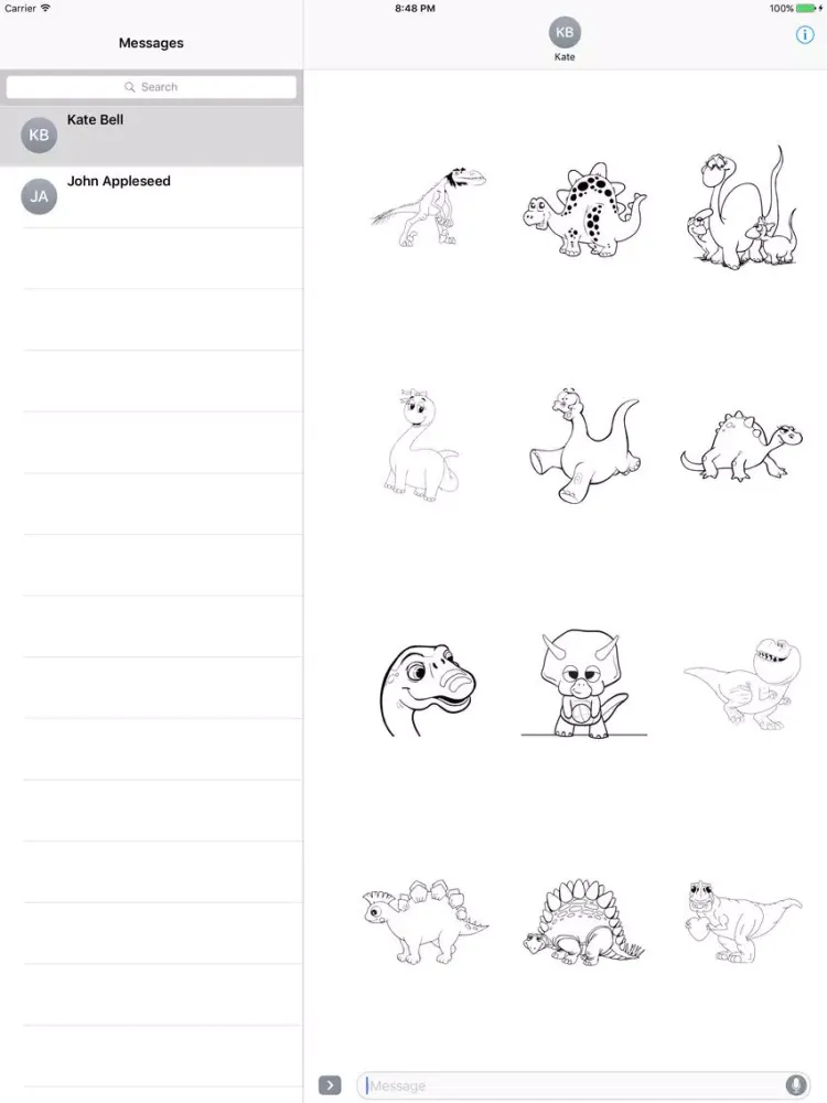 Happy Dino Stickers iPad  Screenshots