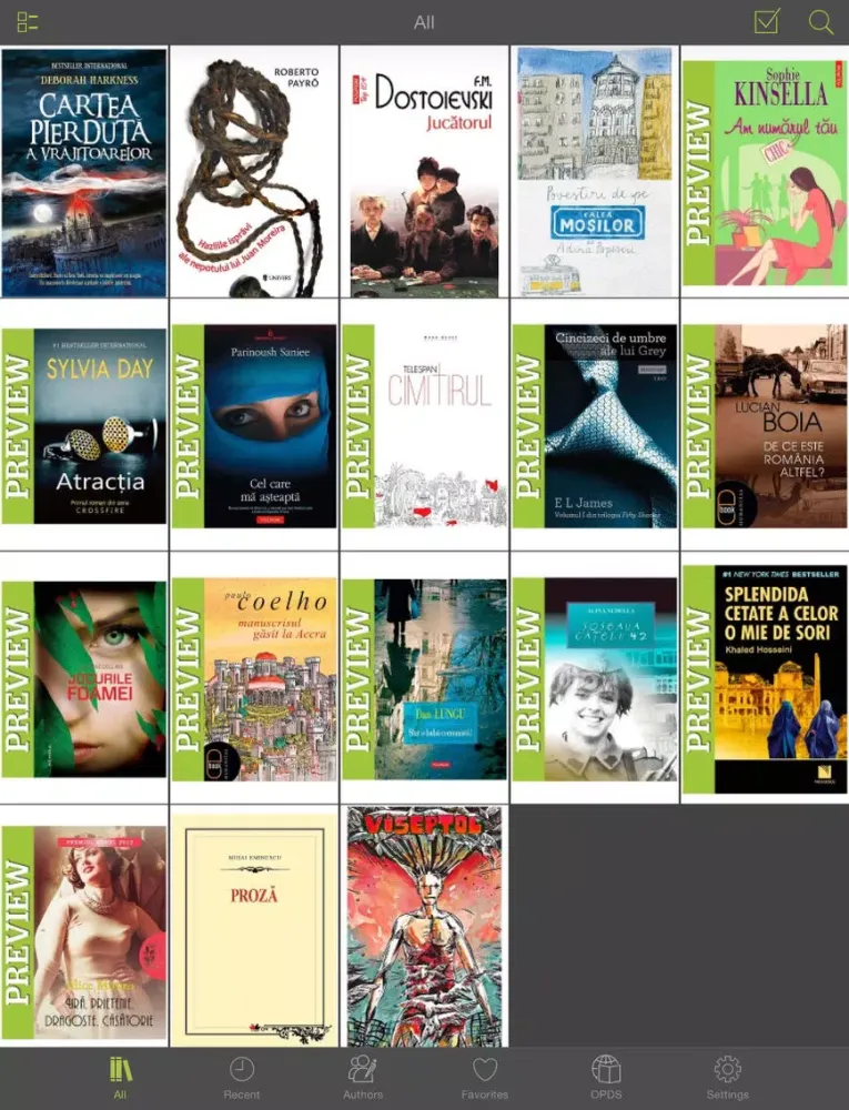 Captures d'écran de Elefant eBooks Reader iPad 