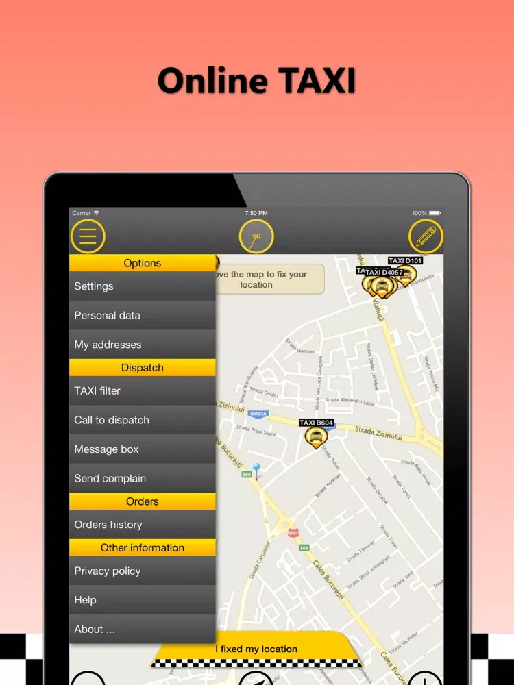 Online TAXI Resita iPad  Screenshots