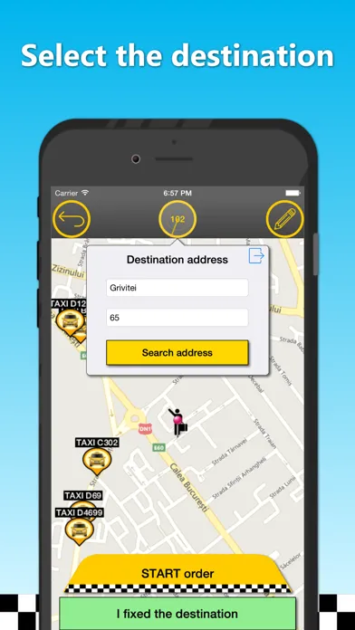 TAXI Albertini Client Ekran Görüntüleri