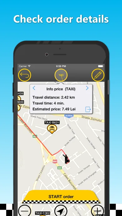 TAXI Albertini Client Ekran Görüntüleri