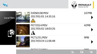 Ảnh chụp màn hình của Renault Dashcam