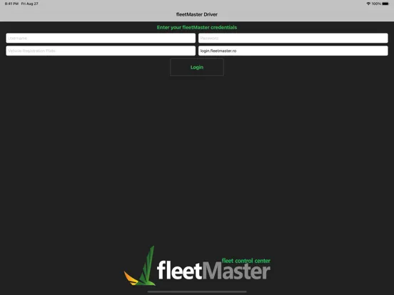 Tangkapan skrin fleetMaster Driver iPad 