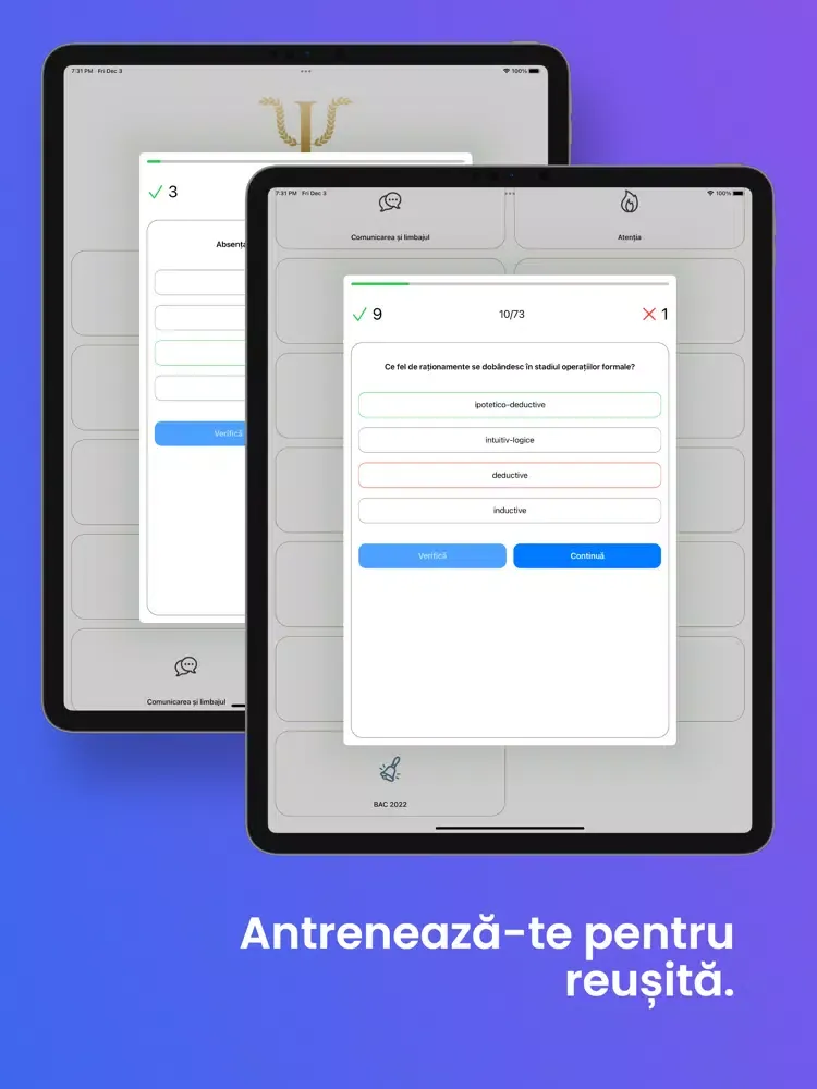 Grile Psihologie iPad  Screenshots