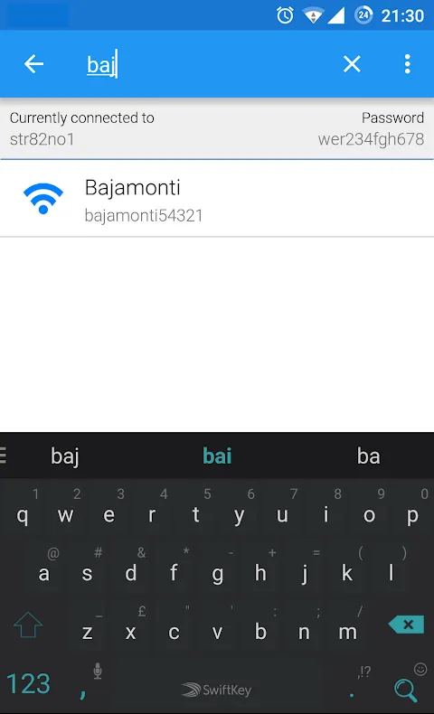 ภาพหน้าจอของ WiFi Passwords