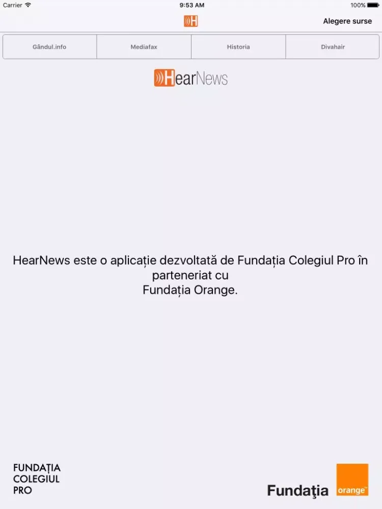 Скриншоты Hear News iPad 