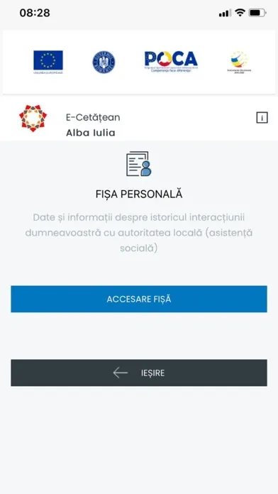 Tangkapan skrin E-Cetatean Alba Iulia