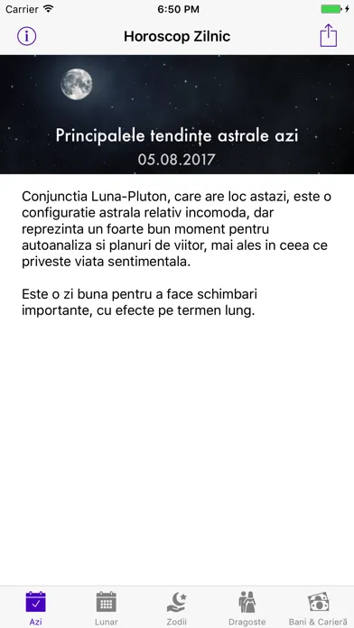 Capturas de tela do Horoscop Zilnic Urania