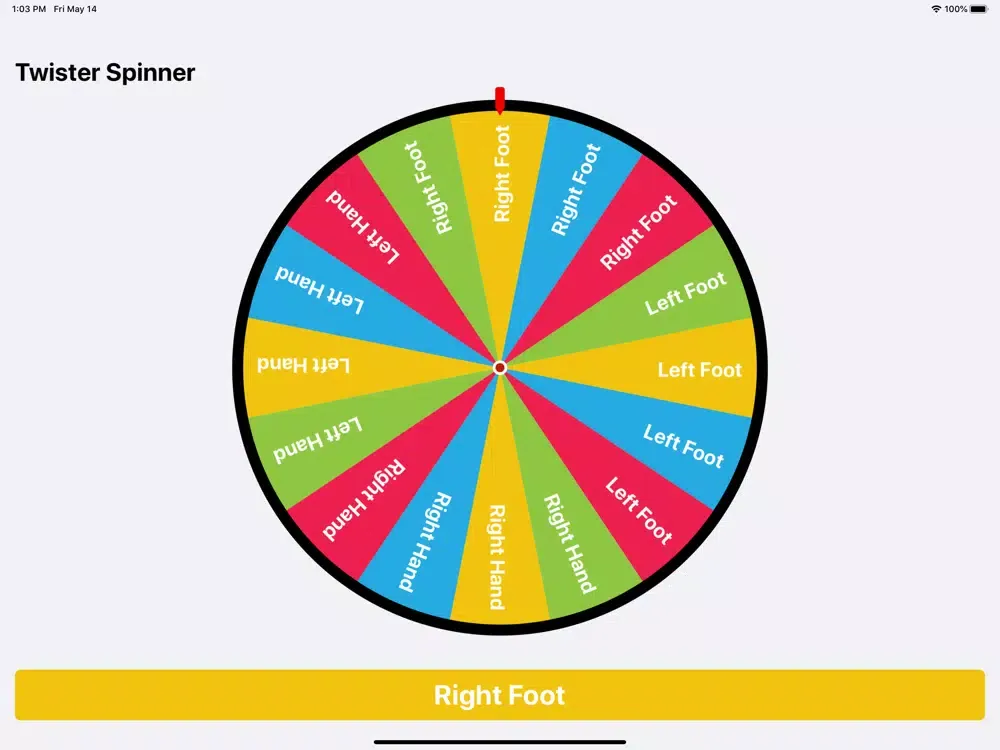 Capturas de pantalla de Spinner for Twister iPad 