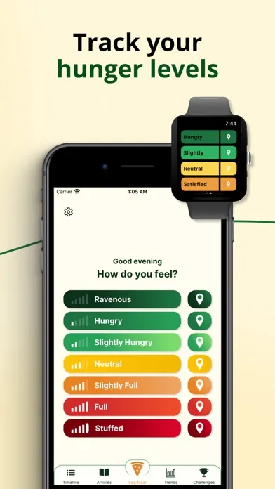 Captures d'écran de Intuitive Eating Buddy & Diary