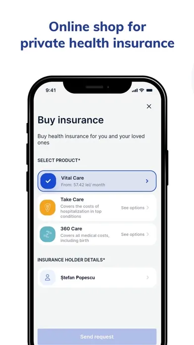 Ảnh chụp màn hình của Signal Care Assistant