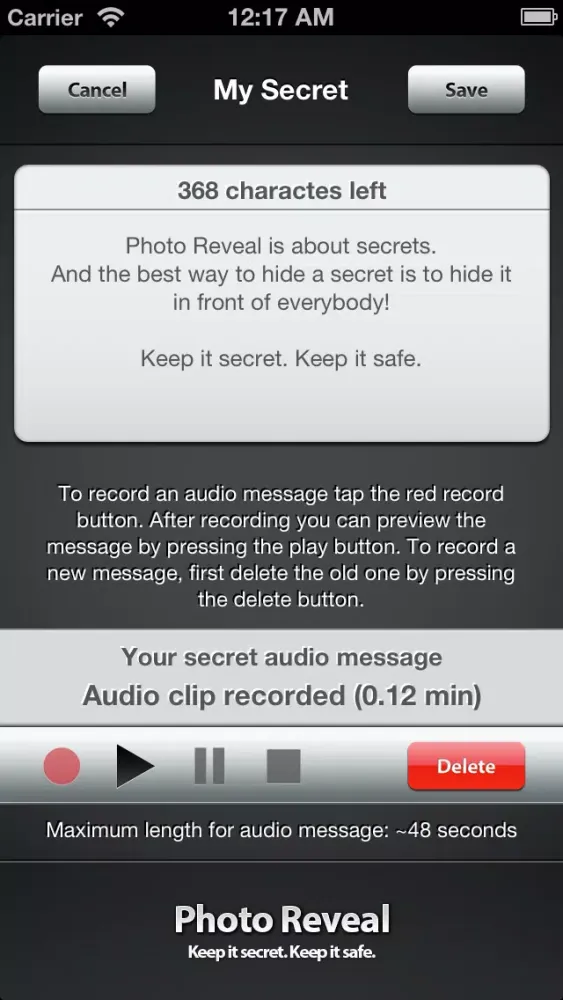تصاویر Photo Reveal - Encrypted secret text and audio messages hidden in images
