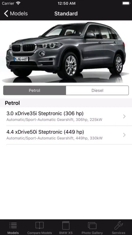 Tangkapan layar CarSpecs BMW X5 F15 2015