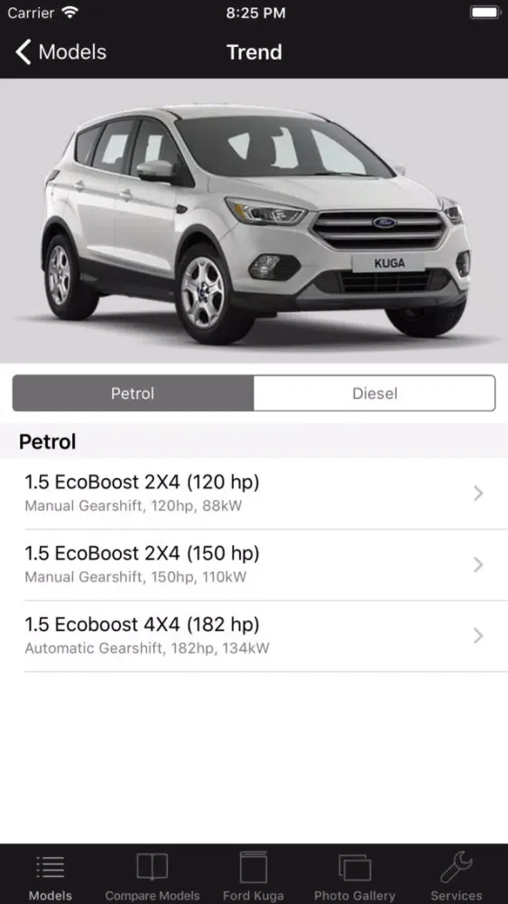 CarSpecs Ford Kuga II FLT 2016 स्क्रीनशॉट