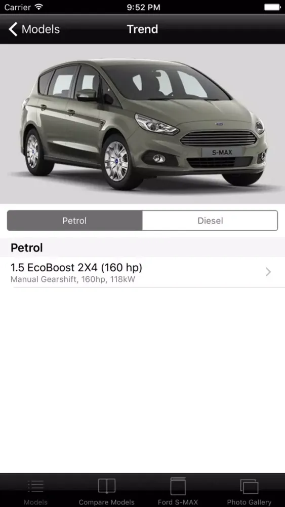 Capturas de tela do Specs for Ford S-MAX 2015 edition
